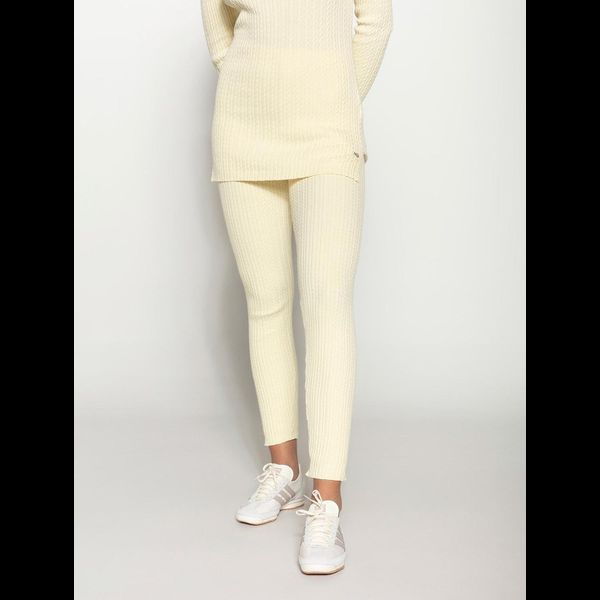 Calça Tricot Trabalhada Biamar - Manteiga