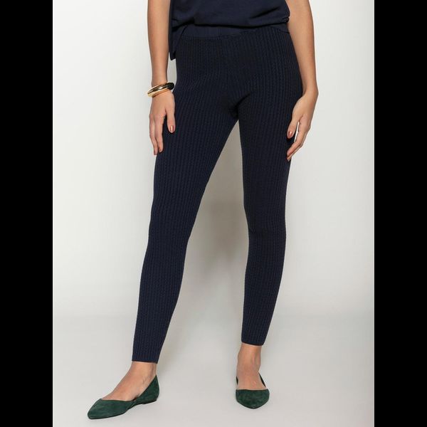 Calça Tricot Trabalhada Biamar - Meia Noite