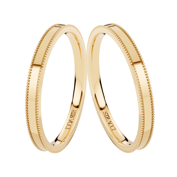 Par de Alianças Aria em Ouro Amarelo 18k - 2mm