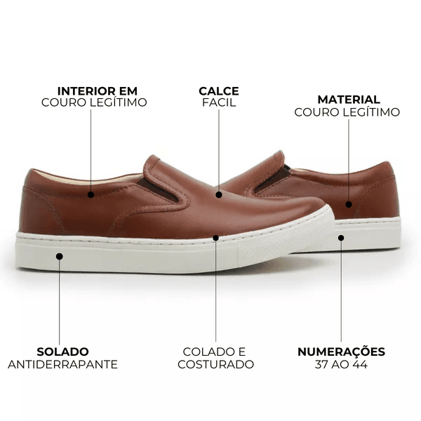 Sapato Invisível Aumento Altura CALTO - Couro Preto - 7,5cm Mais Alto - 7,5