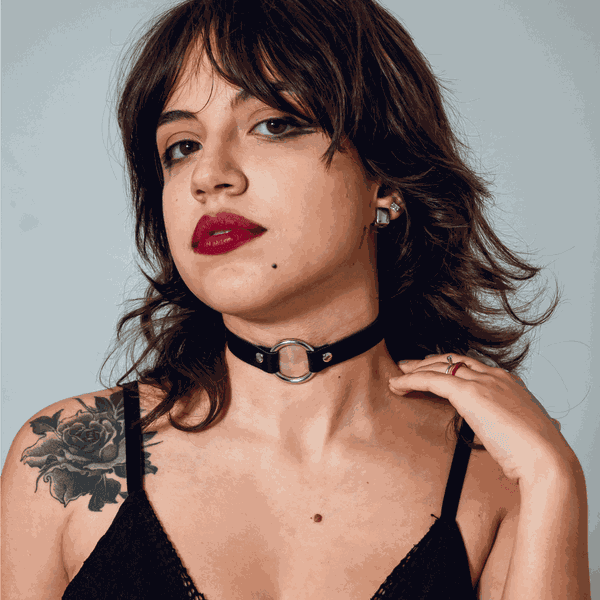 Choker Gargantilha com Argola Prateada