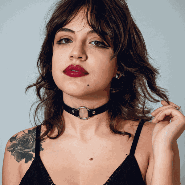 Choker Gargantilha com Argola Prateada