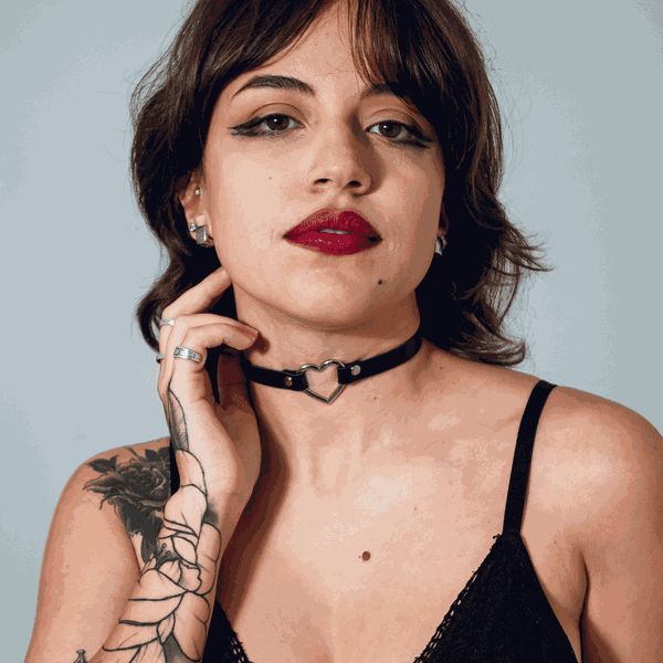 Choker Gargantilha com Pingente de Coração