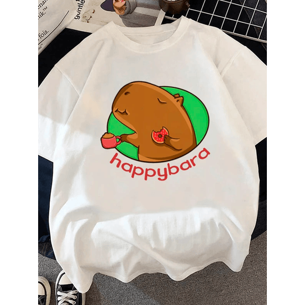 Camiseta Estampada Frente Capivara Happybara