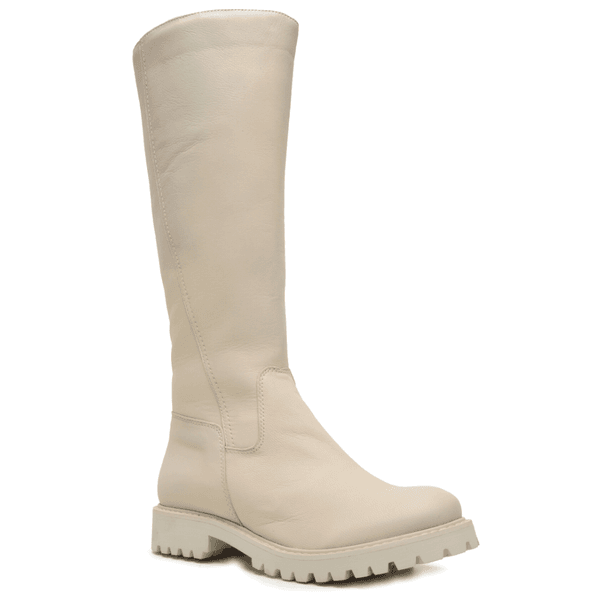 COTURNO EM COURO DE CABRA OFF WHITE