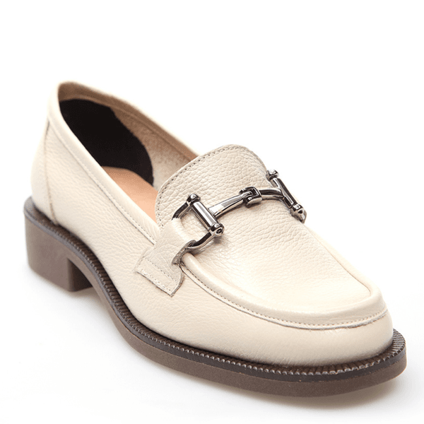 MOCASSIM GENOVA COURO OFF WHITE