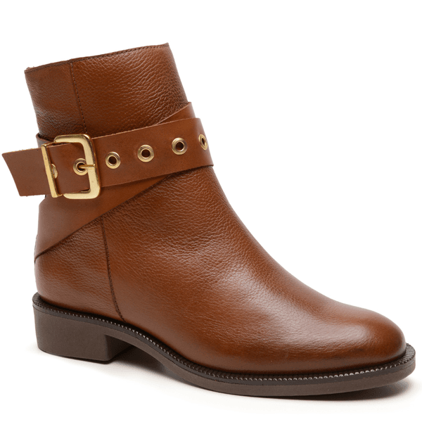 BOTA CANO CURTO COURO CARAMELO