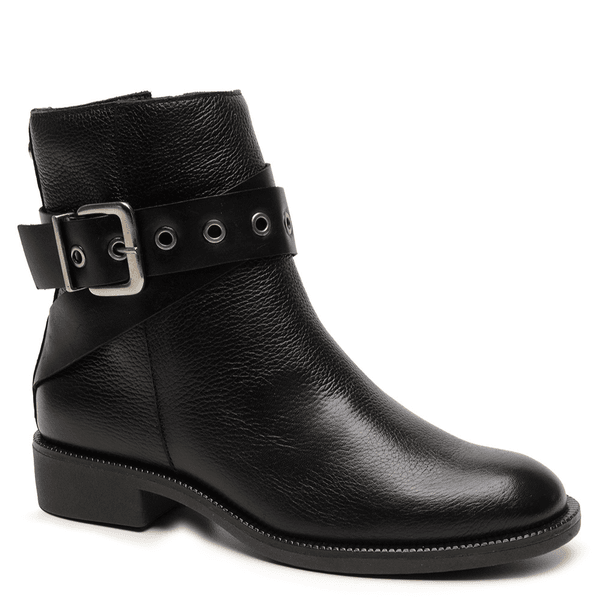 BOTA CANO CURTO COURO GENEBRA PRETO