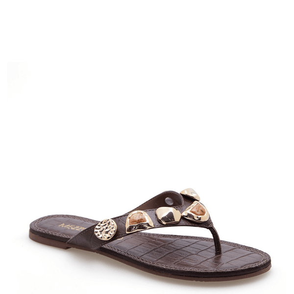 SANDALIA COURO CROCO 