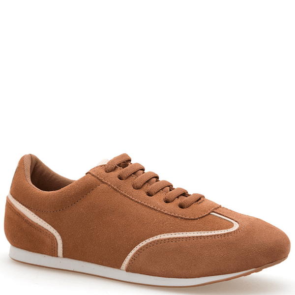 TENIS COURO CAMURÇA CARAMELO 266063 S