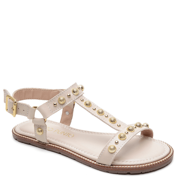 SANDÁLIA RASTEIRA COURO TORINO OFF WHITE