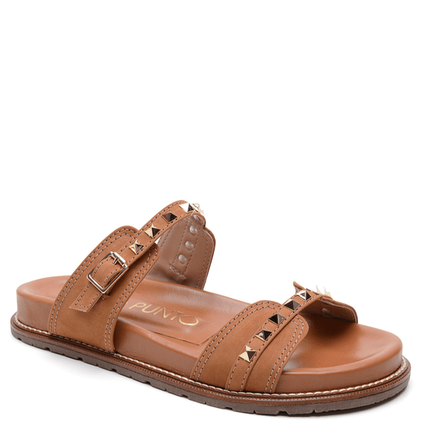 SANDÁLIA PAPETE COURO NOBUCK CARAMELO