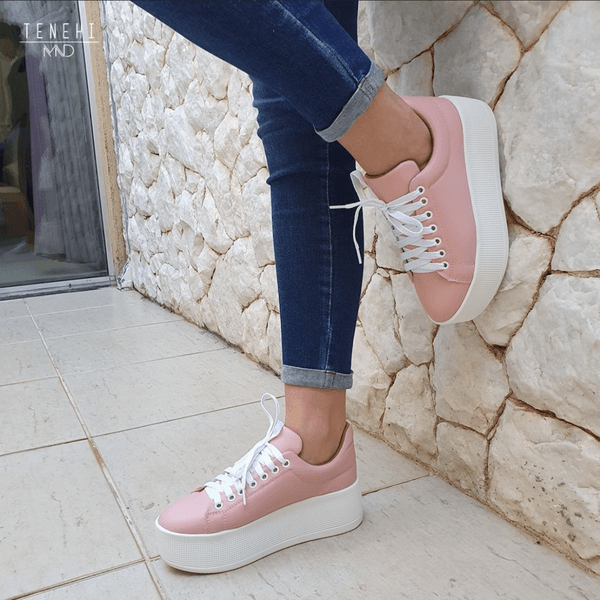 Tênis Plataforma Rosa Tenehi TENEHI Calçados