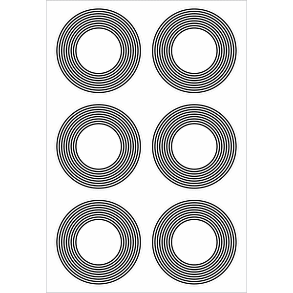 Adesivo Radiônico Nove Círculos - 6 unidades - 5 cm