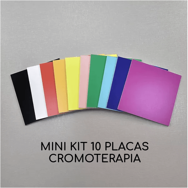 Mini Kit 10 Placas Cromoterapia para Chakras PS PVC - Reiki