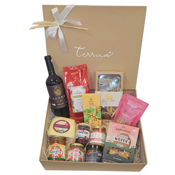 CESTA GOURMET GOLD - CAIXA G KRAFT - (12 ITENS)