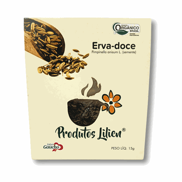 CHÁS DE ERVA-DOCE ORGÂNICO - PRODUTOS LILIEN - 15G.