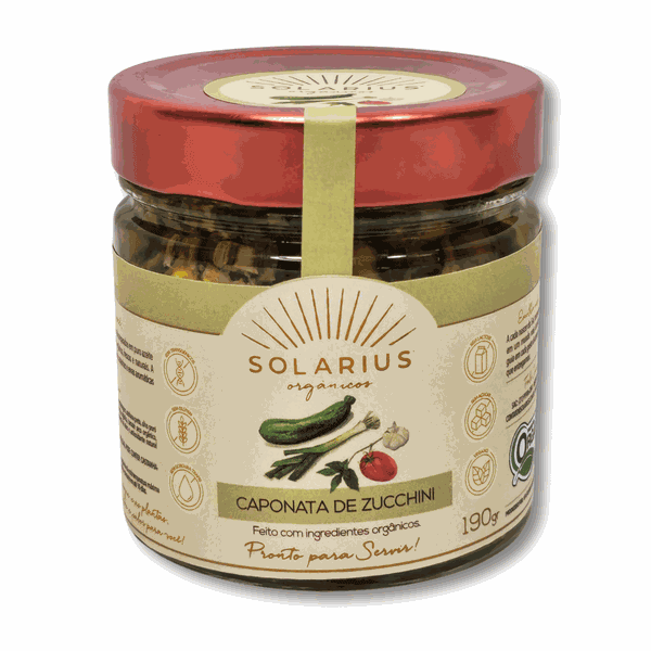 CAPONATA DE ZUCCHINI ORGÂNICO - SOLARIUS - 190G.