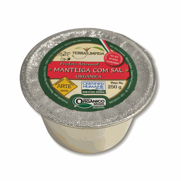MANTEIGA ORGÂNICA COM SAL - TERRA LÍMPIDA - 250G.