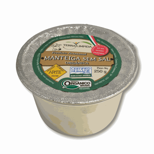 MANTEIGA ORGÂNICA SEM SAL - TERRA LÍMPIDA - 250G