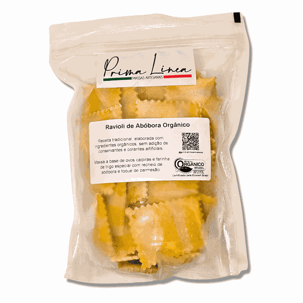 RAVIOLI DE ABÓBORA ORGÂNICO - PRIMA LINEA - 450G.