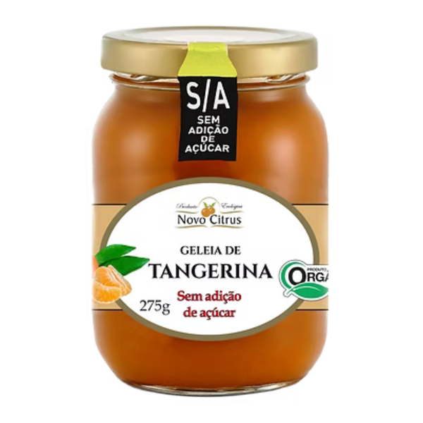 GELEIA ORGÂNICA TANGERINA SEM ADIÇÃO DE AÇUCAR - NOVOCITRUS - 275G.
