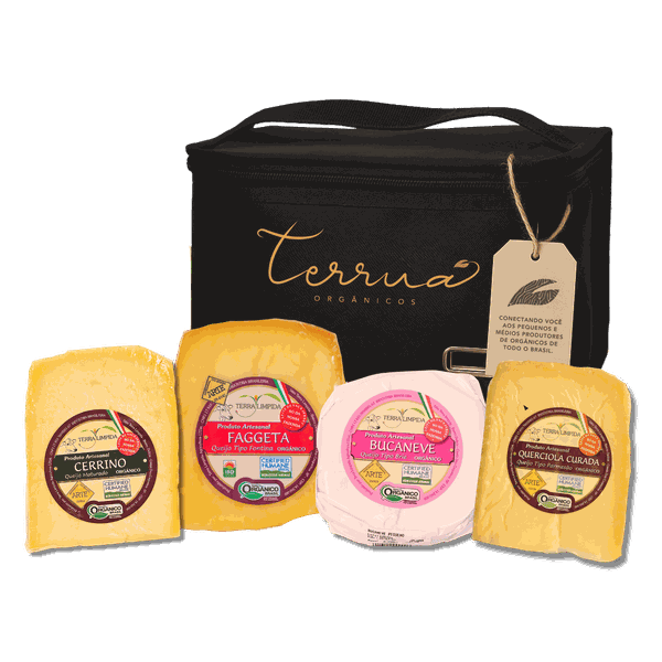 KIT QUEIJOS ORGÂNICOS (4 QUEIJOS + BOLSA TERMICA)
