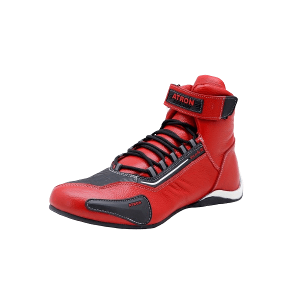 Tenis Motociclista Cano alto Couro forro tex espumado 311BAT Vermelho