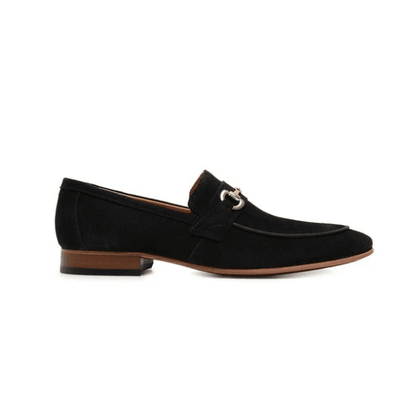 58875TW-Sapato Social Masculino feito a mão em couro Loafer premium 58875 Preto