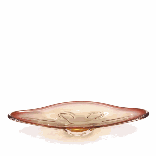 Centro de Mesa De Murano São Marcos Âmbar Indiano 65cm
