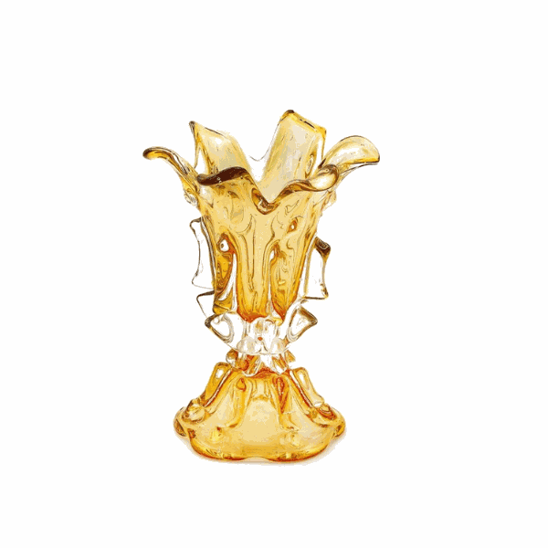 Vaso de Cristal Murano Atemporal Âmbar 45 cm