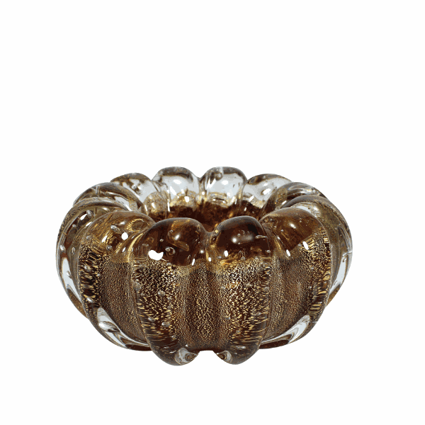 Centro de Mesa Mini Murano Dinant Garnet Ouro 24k 
