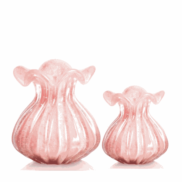 Par de Vasos Trouxinhas Murano Rose