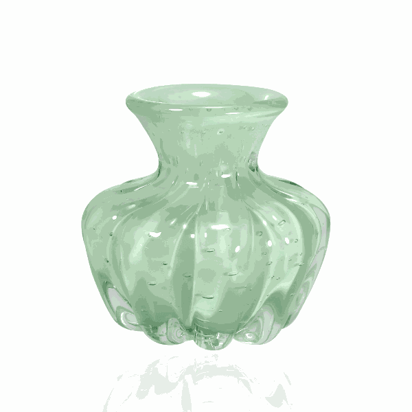 Vaso Cristal Murano Pienza Verde Chá