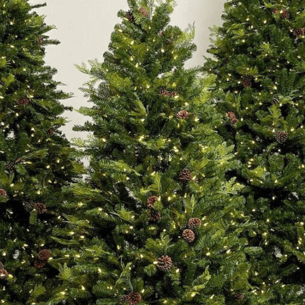 Árvore de natal pequena artificial ø40x90cm com luzes led 11