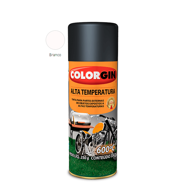 SPRAY ALTA TEMPERATURA 600° BRANCO 350ML COLORGIN