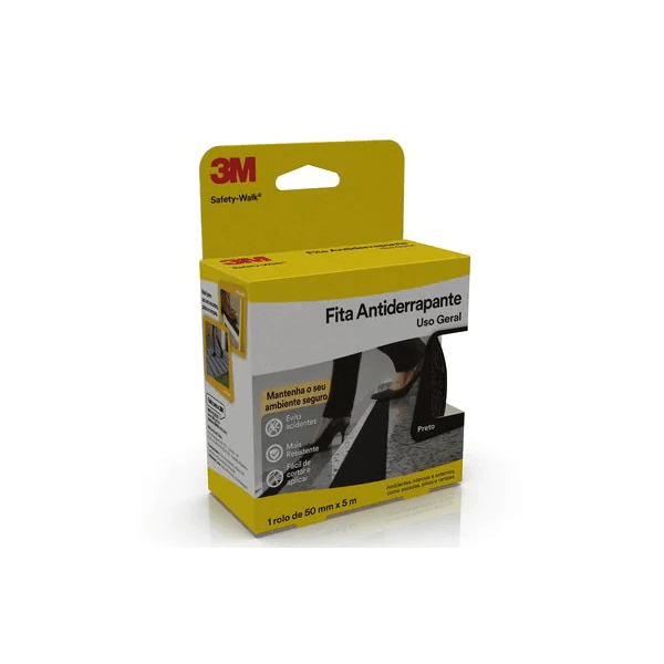 FITA ANTIDERRAPANTE PRETA SAFETY-WALK 50X5 3M