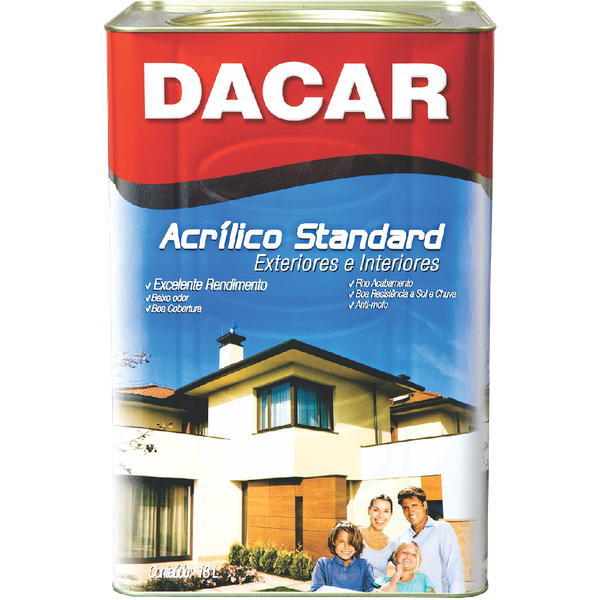 TINTA ACRÍLICA FOSCO STANDARD DACAR 18L