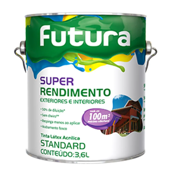 TINTA ACRÍLICA FOSCO SUPER RENDIMENTO 3,6L FUTURA