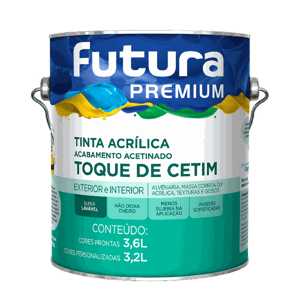 TINTA ACRÍLICA ACETINADO BRANCO TOQUE DE CETIM 3,6L 