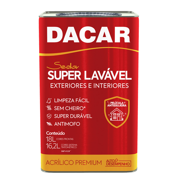 TINTA ACRÍLICA SUPER LAVÁVEL BRANCO NEVE 18L DACAR