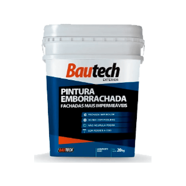 Tinta Acrílica Emborrachada Bautech Branco Fosco 20kgs
