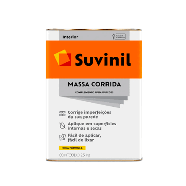 Massa Corrida Lata de 25kg - Suvinil 