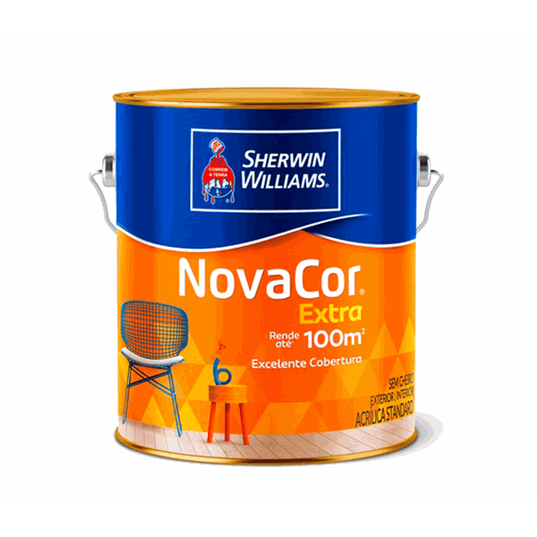 Tinta Acrílica Novacor Extra Fosco Branco 3,6L - Sherwin Williams