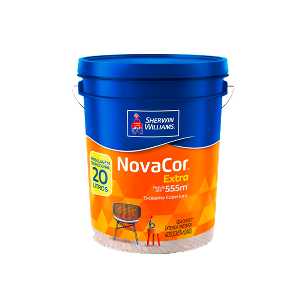 Tinta Acrílica Novacor Extra Fosco Branco 20L - Sherwin Williams