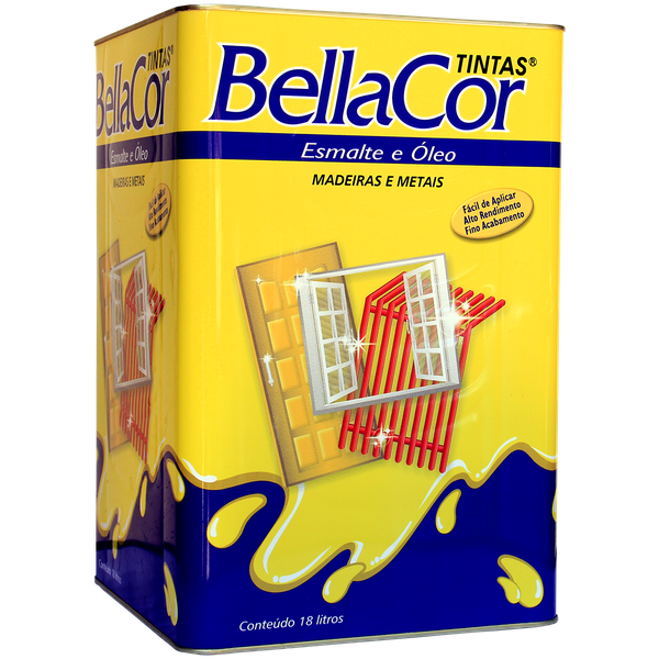 Esmalte brilhante base d'água branco 18L - BellaCor