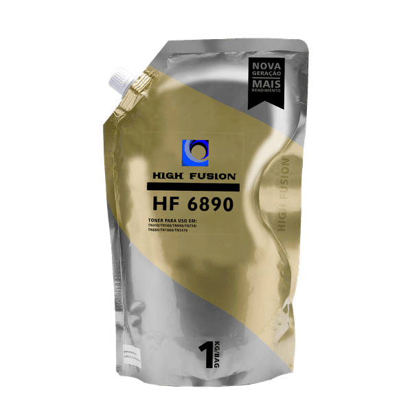 PO PARA TONER COMPATÍVEL COM BROTHER HF6890 |MONOCROMATICO - BAG 1KG - HIGH FUSION