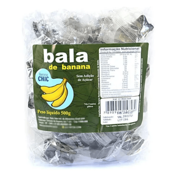 Bala De Banana Zero Açúcar