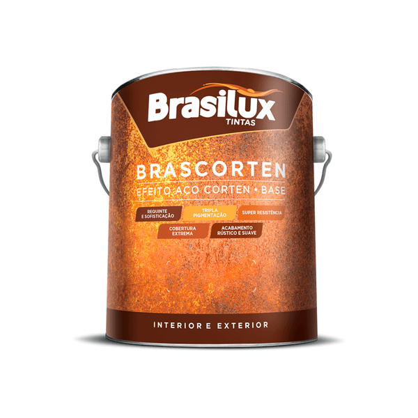 ESMALTE AÇO CORTE VERMELHO BASE 3,6L BRASCORTEN BRASILUX