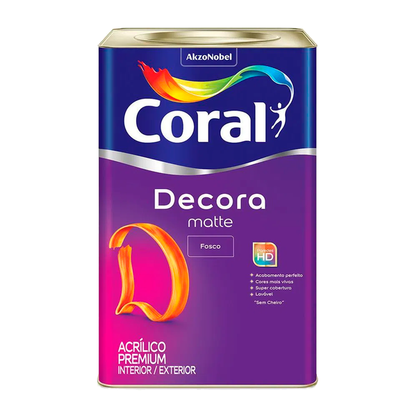 TINTA ACRÍLICA DECORA FOSCO DIA DE CHUVA 18L CORAL